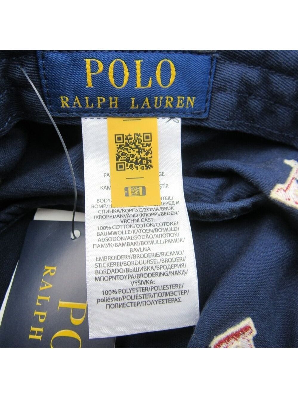 Polo Ralph Lauren Embroidered P-Wing Bucket Hat Adult Size L/XL Navy Blue NEW - Picture 9 of 12